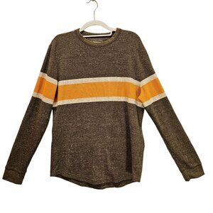 American Eagle Thermal Shirt Mens M Henley Long Sleeve Waffle Knit gorpcore work